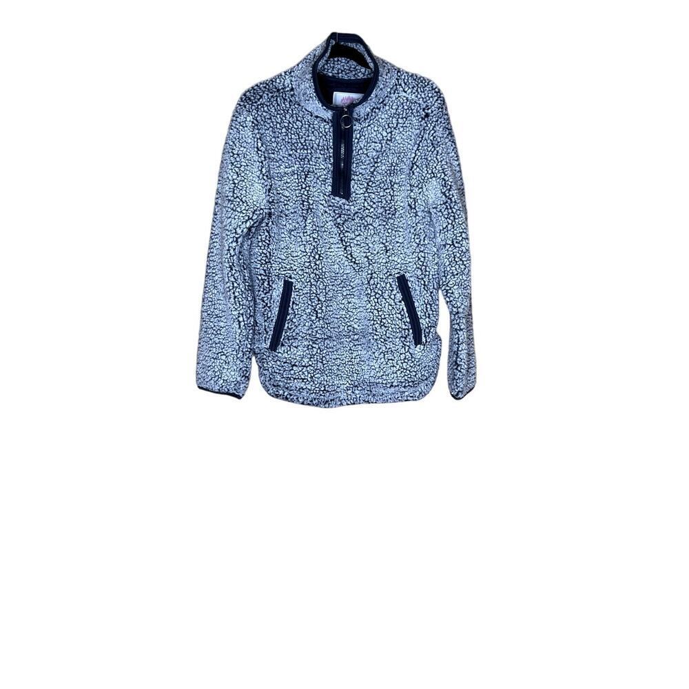 Cozy Sherpa women's size large quarrer zip pockets long sleeves